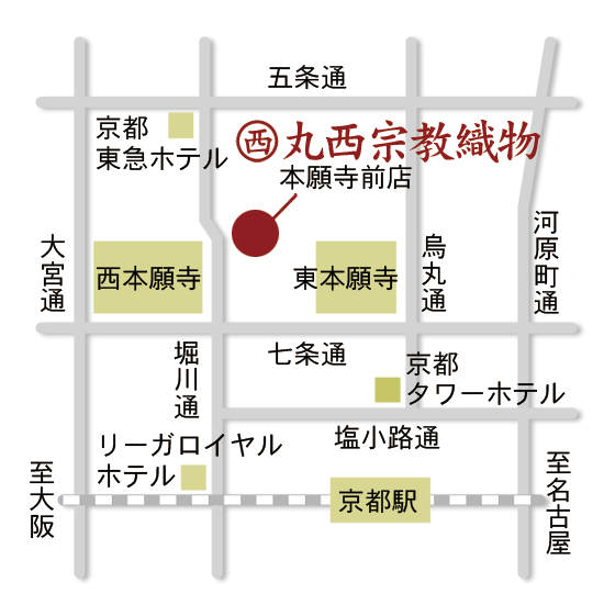 丸西宗教織物の地図